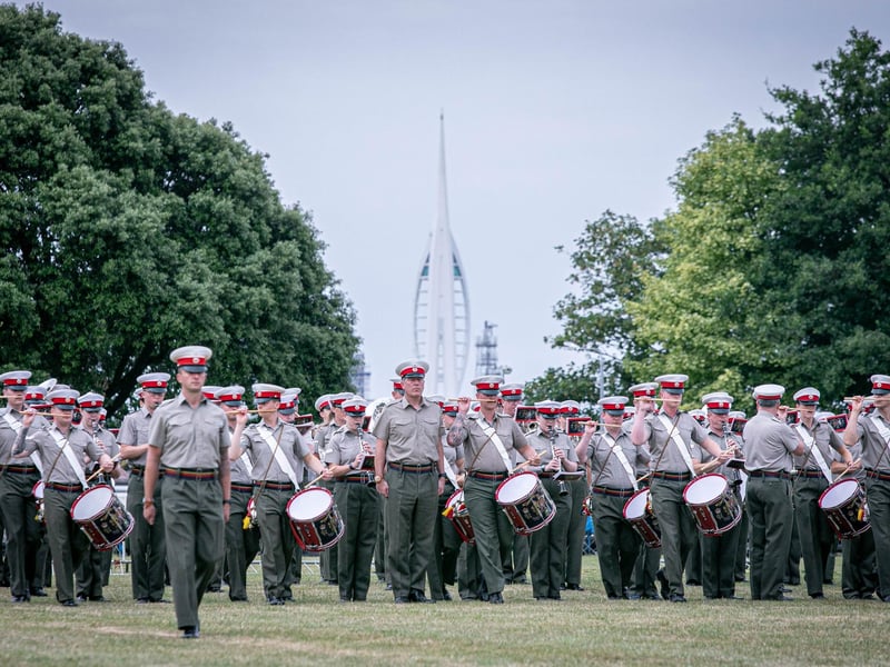 Royal Marines Band Service Beating Retreat Rehearsals on Whale Island, Portsmouth on Wednesday 3rd July 2024
Picture: Habibur Rahman