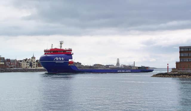 MV BoldwinD owned by United Wind Logistics arrives at Portsmouth port on July 15 2020. Picture: Tony Weaver