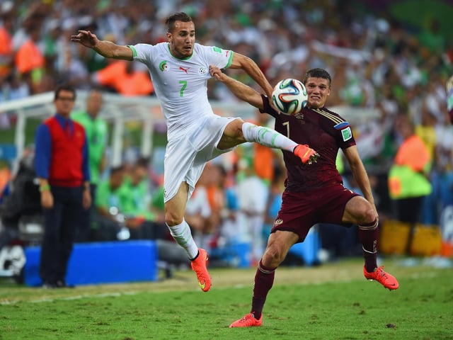 Like Belhadj, the midfieder played all three group games for Algeria in South Africa back in 2010.