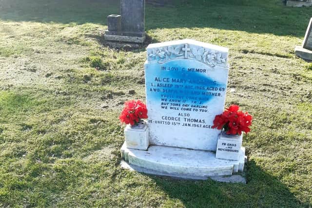 Some of the graves were vandalised with blue spray paint.