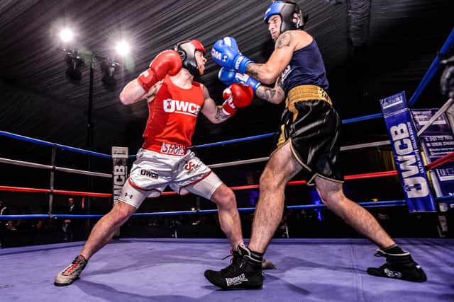 Pictured:   Contestants at a previous Ultra White Collar Boxing event.UWCB/Ultra White Collar Boxing