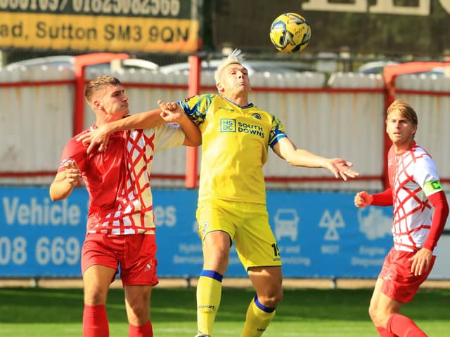 Hawks striker Danny Wright (middle) is due to see an osteopath on Friday. Picture by Dave Haines