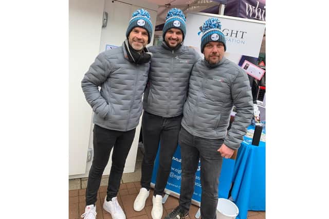 Three men from Whiteley charity the Eight Foundation were due to take on an Arctic challenge which was cancelled due to Covid-19, so they completed a To Baffin Island and Back challenge to raise £5,000. Pictured: Ian Riggs, Stuart Brown and Matt Riggs