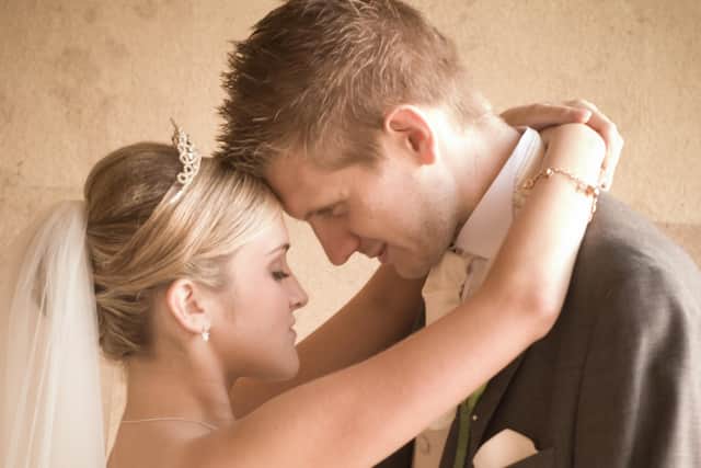 Chelsie and Glyn on their wedding day. Picture: Carla Mortimer Photography