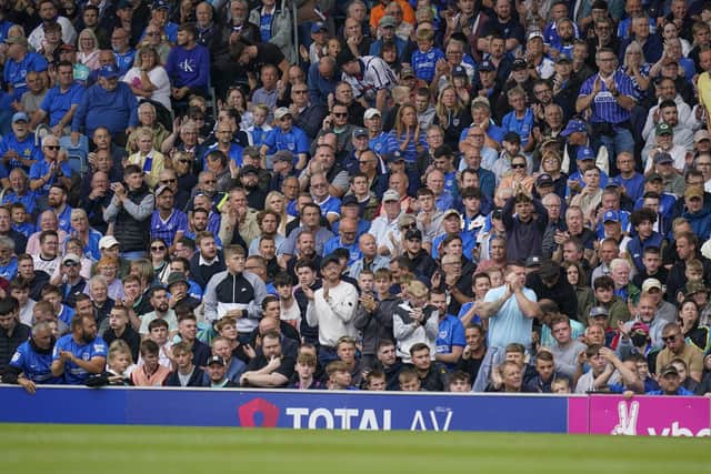The Pompey home end was a sell-out for the visit of the Black Cats.