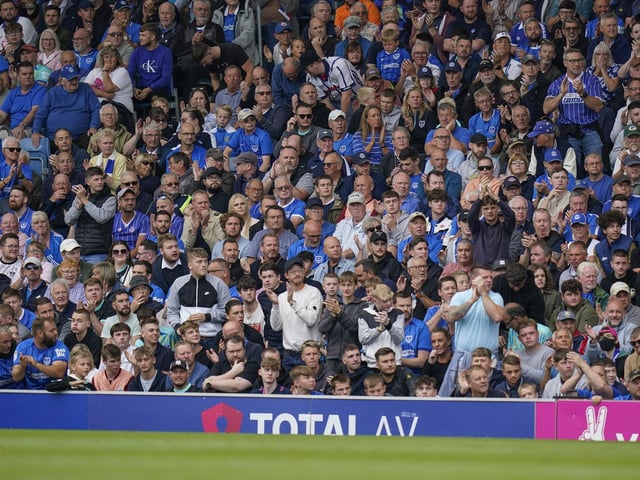 The Pompey home end was a sell-out for the visit of the Black Cats.