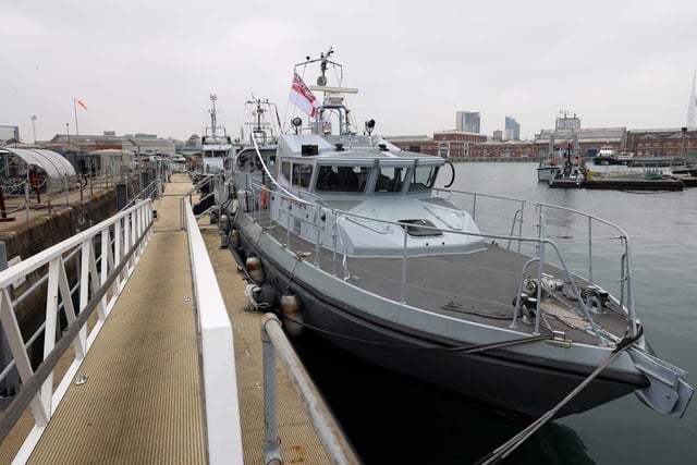 HMS Sabre and Scimitar are decommissioned in a ceremony at Portsmouth Dockyard