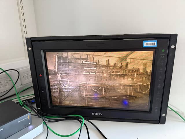 Footage of the Mary Rose being digitised.