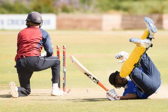 Portsmouth's Ashan Silva is run out
Picture: Keith Woodland