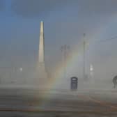 A rainbow forms in Southsea. Picture: Habibur Rahman