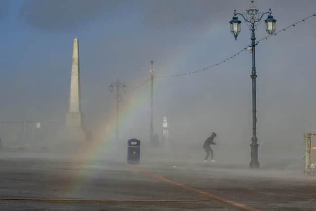 A rainbow forms in Southsea. Picture: Habibur Rahman