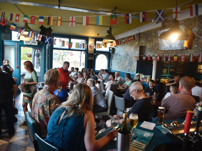 Fans at the The Shepherd's Crook Pub and Kitchen in Milton ahead of the match