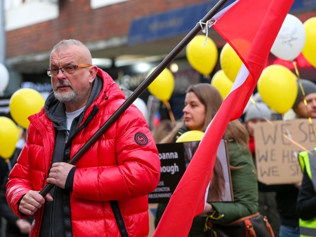 Justice for Joanna march, Commercial Road, Portsmouth.
Picture: Chris Moorhouse