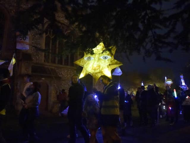 Some of the lights at the parade.
