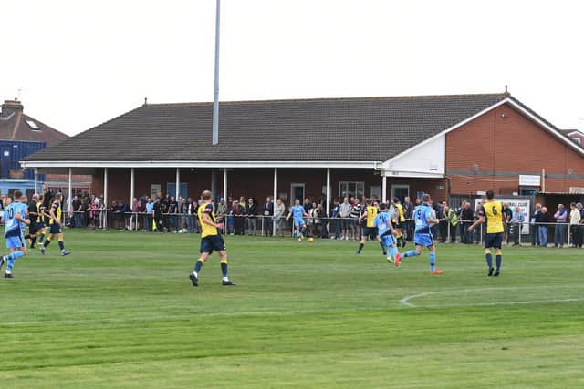 Moneyfields play their final game on the grass pitch at Dover Road against Amesbury this weekend. Picture: Neil Marshall