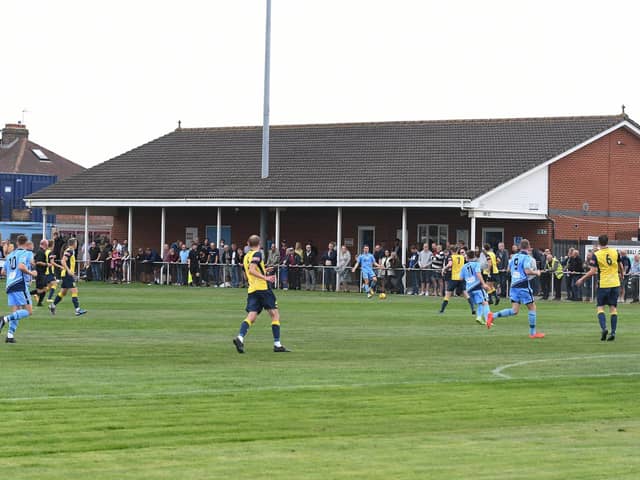 Moneyfields play their final game on the grass pitch at Dover Road against Amesbury this weekend. Picture: Neil Marshall