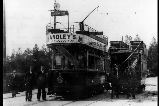 The last horse drawn tram in Portsmouth.Picture: Barry Cox collection