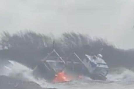 Emsworth fishing boat the Tia Maria in the storm