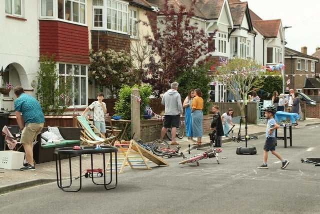 The VE Day street party at Mulberry Avenue in Cosham on Saturday, May 3.