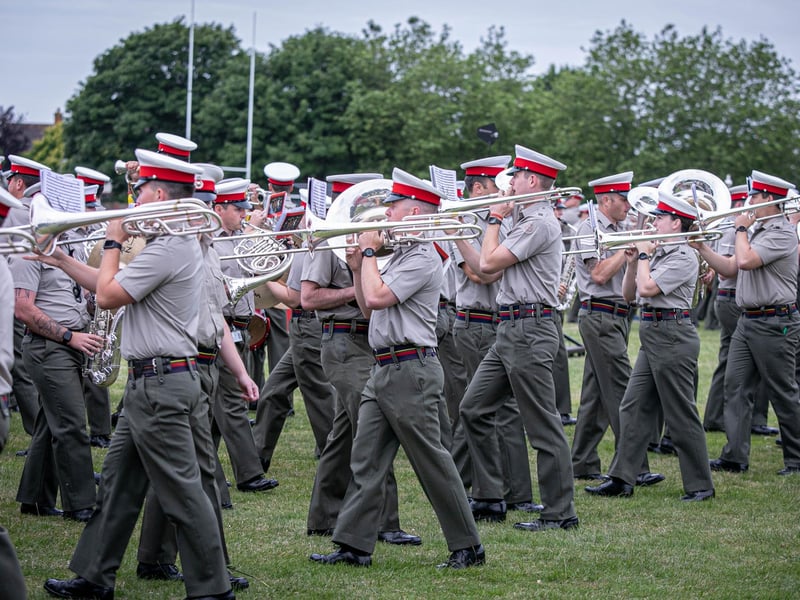Royal Marines Band Service Beating Retreat Rehearsals on Whale Island, Portsmouth on Wednesday 3rd July 2024Picture: Habibur Rahman
