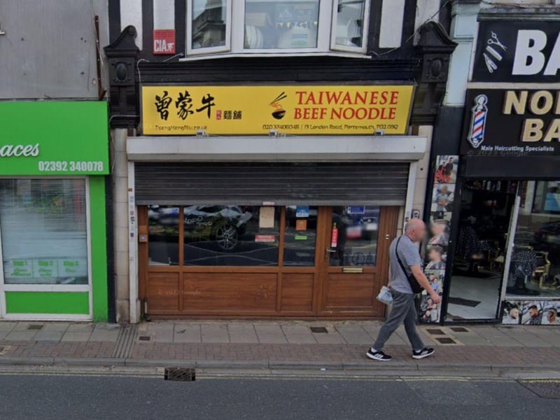Tseng Meng Niu Taiwanese Beef Noodle, at, 13 London Road, Portsmouth was handed a zero-out-of-five rating after assessment on January 4.