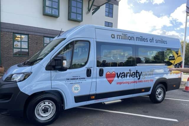 The Variety Sunshine Coach sponsored by Clarence Pier for their loved one, Wally Shufflebottom.