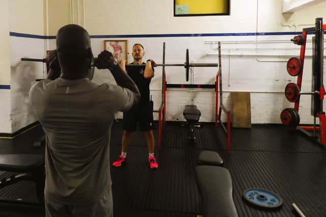 Gym session at HMP Isle of Wight