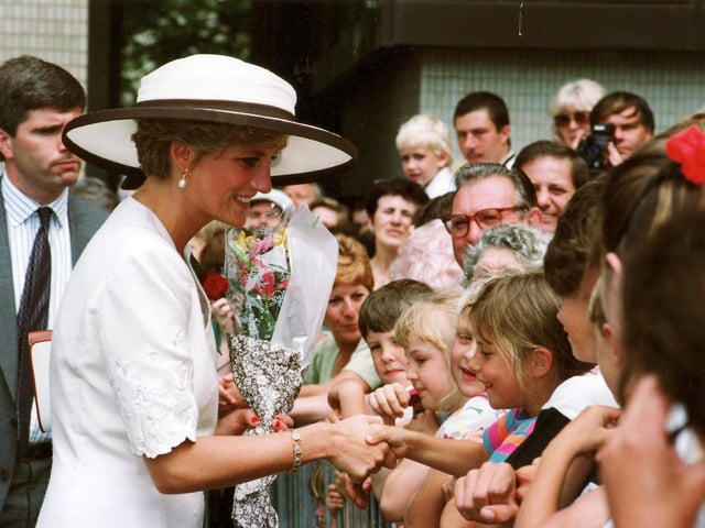 Princess Diana meeting people in Guildhall Square, Portsmouth in August 1991. Picture: The News Portsmouth archives