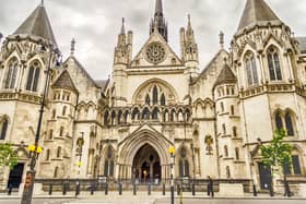 Main entrance of the Royal Courts of Justice on the Strand, London where the Aquind judicial review will take place Picture: Marco Rubino, Adobe