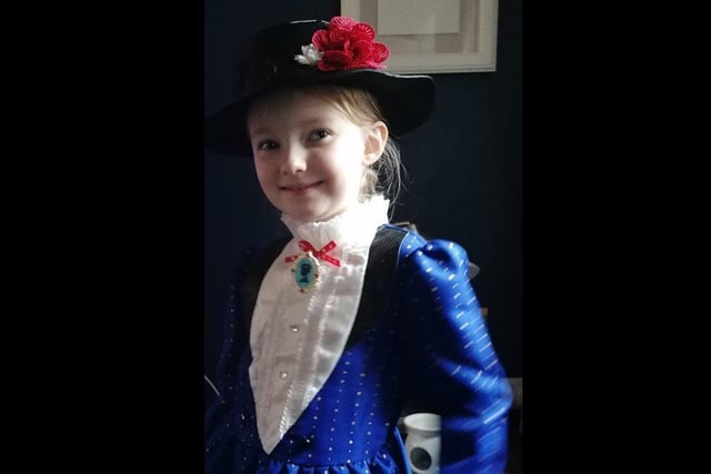 Dorothy, five, as Mary Poppins