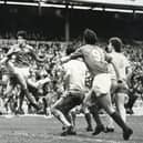 Neil Webb (centre) scored 38 goals in 139 Pompey appearances during three seasons on the south coast
