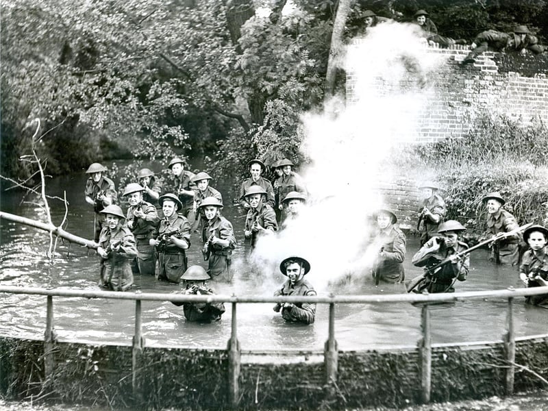 Men from the 18th battalion of the Home Guard training at Southwick. The News Portsmouth PP221