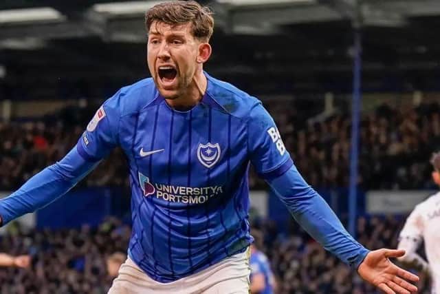 Pompey's main talisman Callum Lang with ten strikes hampered versus Burnely