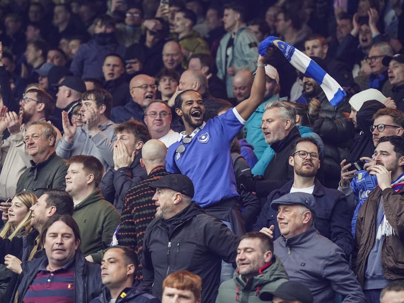 4,019 Pompey fans enjoyed the Blues' 1-0 win at Peterborough