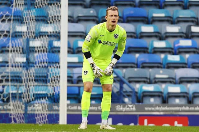 Craig MacGillivray was Gaffer for a Day's Ian Limb's choice as Pompey man of the match against Crewe. Picture: Joe Pepler
