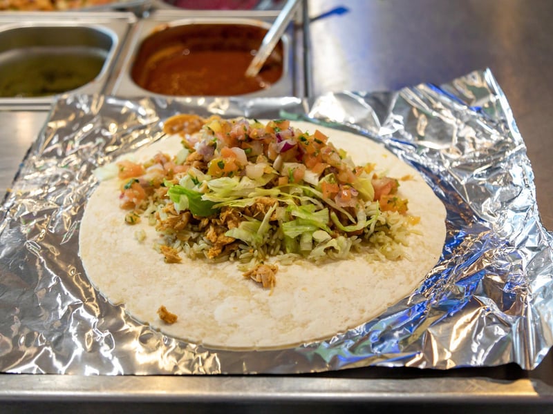 The big burrito giveaway at Tortilla, Gunwharf Quays.Picture: Mike Cooter