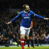 Brett Pitman scored 25 goals for Pompey in 2017-18 after joining from Ipswich. Picture: Joe Pepler