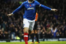 Brett Pitman scored 25 goals for Pompey in 2017-18 after joining from Ipswich. Picture: Joe Pepler