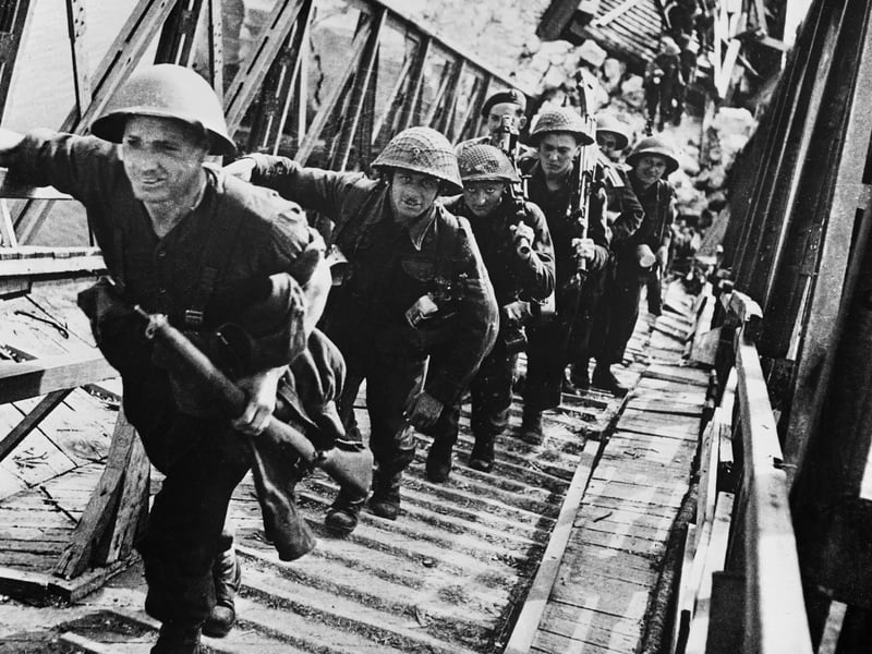 June 1944 showing British soldiers of Allied forces during the Normandy landing operation as part of the Second World War. (Photo credit AFP/Getty Images)