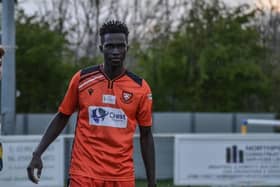 Striker Lamin Jatta has returned to parent club AFC Portchester after a brief US Portsmouth loan spell. Picture: Daniel Haswell