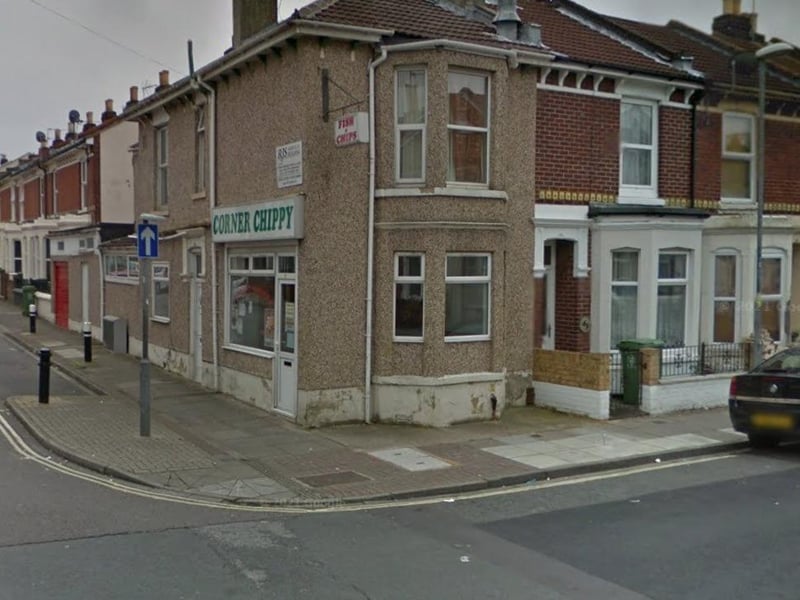 Corner Chippy, Portsmouth, has a Google rating of 4.5 with 40 reviews.