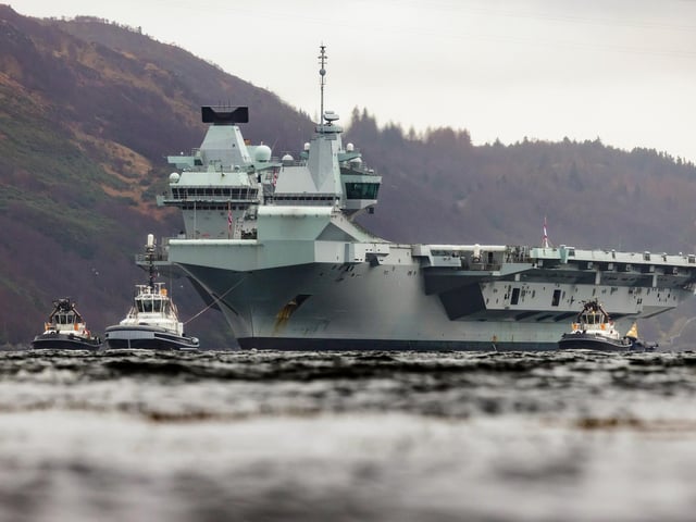 The Firth of Clyde is no stranger to the Royal Navy aircraft carrier HMS Queen Elizabeth and has been to the serene waters of the loch, berthing at Glen Mallan ammunition jetty.