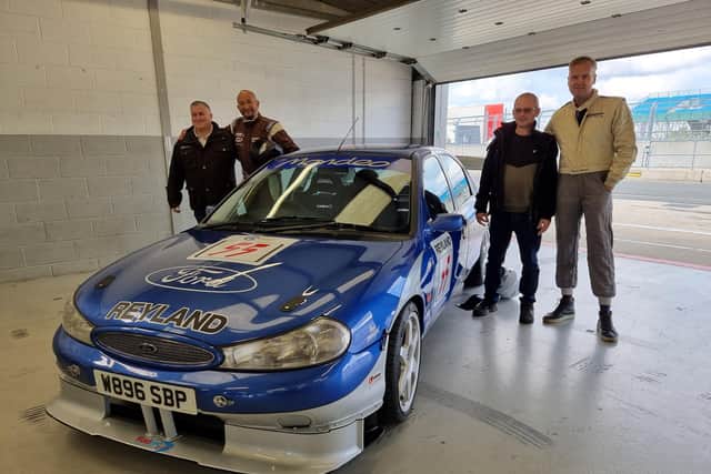 Karl Anderson has been surprised by seeing his Ford Mondeo transformed by the Car SOS team. Karl's episode will be the first one airing in the eleventh series of the show which will be shown on March 9, 2023.
Pictured: Left to right - Nick, Fuzz, Karl and Tim
Photo credit: Renegade Pictures/National Geographic