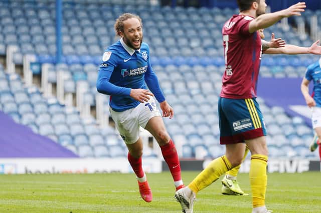 Marcus Harness returns to Pompey side against Wycombe following a three-match ban. Picture: Joe Pepler