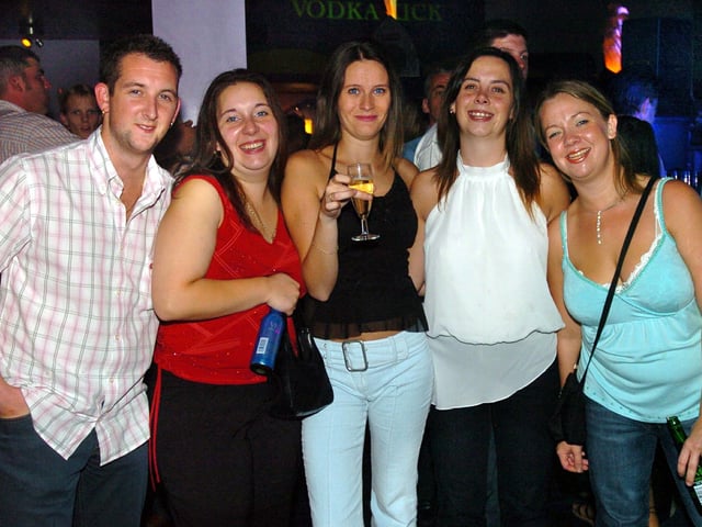 Clubbers having a good time at the Time & Envy nightclub, South Parade, Southsea in the 00s.