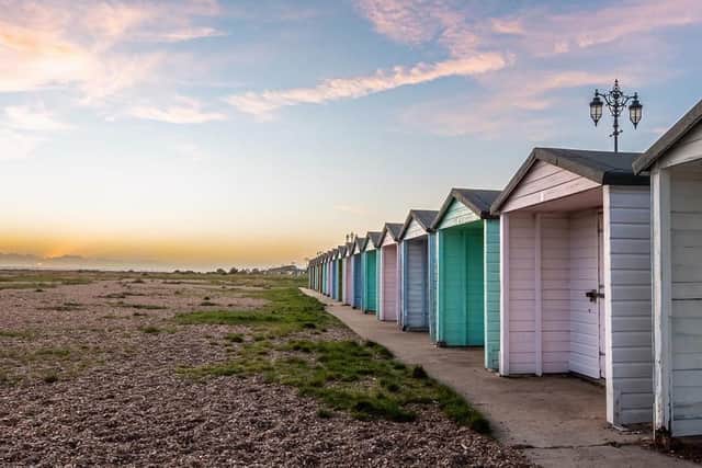 Sunset at Eastney beach huts taken by Andy Connelly. @andyconnellyphoto