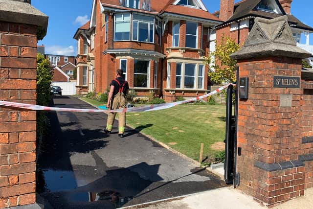 The fire in the property's kitchen is believed to have been caused by an electrical fault.