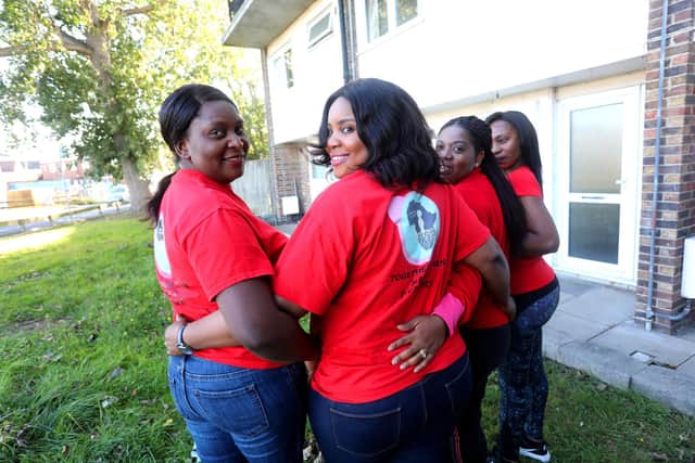 Priscilla Muyatwa with volunteers from Noah Mapalo Help Centre.
Pictured is (L-R) Priscilla Muyatwa, Towera A Zimuto, Ivy Enninful and Rudo Mvula.

Picture: Sam Stephenson