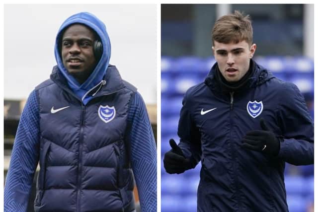 From left: Pompey youngsters Jay Mingi and Zak Swanson
