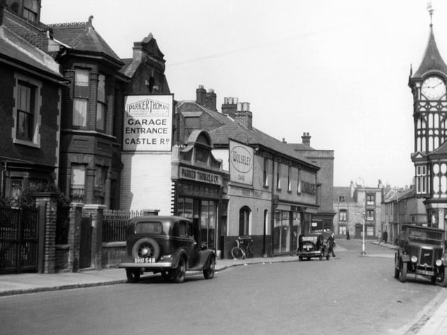 The Ernest Smith clock tower at Southsea in perhaps the 1930s.